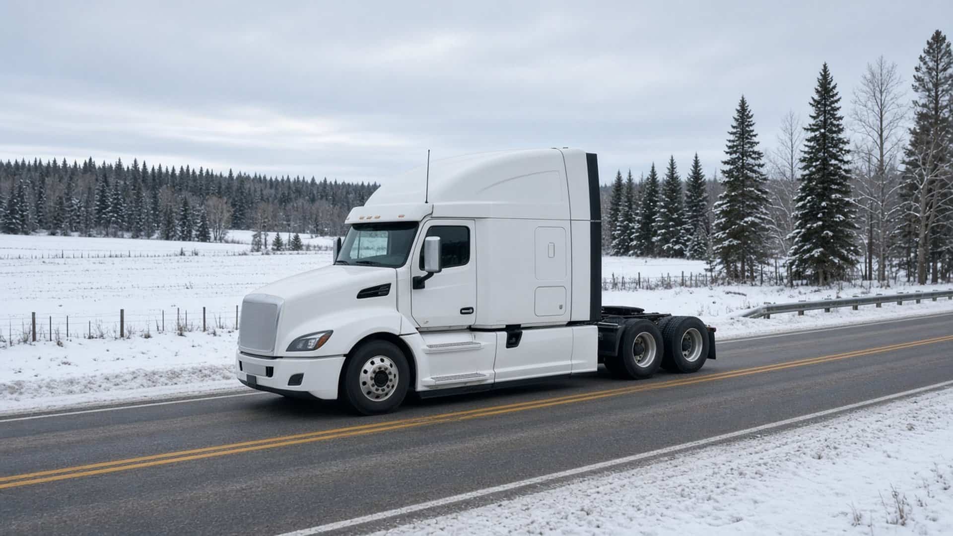 commercial-trucking-insurance-minnesota-semi-winter-highway-wide Commercial Trucking Insurance in Minnesota